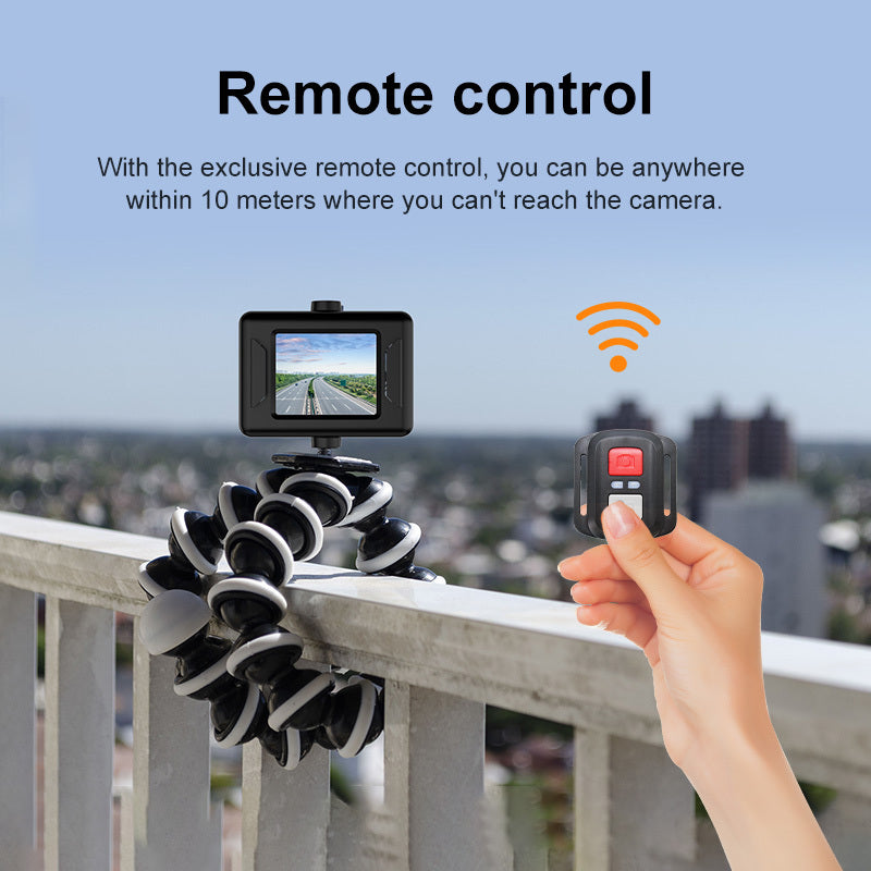 5K HD Dual-Lens Action Camera Featuring Front And Rear Recording with Anti-Shake Technology, Ideal for Motorcycle Riding, Equipped with a Large Touchscreen for Enhanced Video Clarity - an Excellent Gift for Capturing Videos And Images