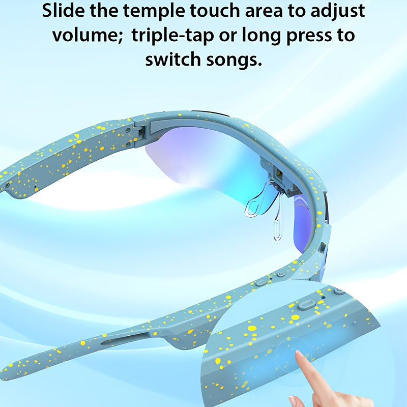 Brand New AI-powered Cycling Glasses with 8MP Ultra-high-definition Smart Vision, Perfect for Cycling, Driving, Hiking, Touring, Mountaineering, Adventure, Fishing, And Travel. Features Include A Built-in Microphone And Speaker, Voice Assistant
