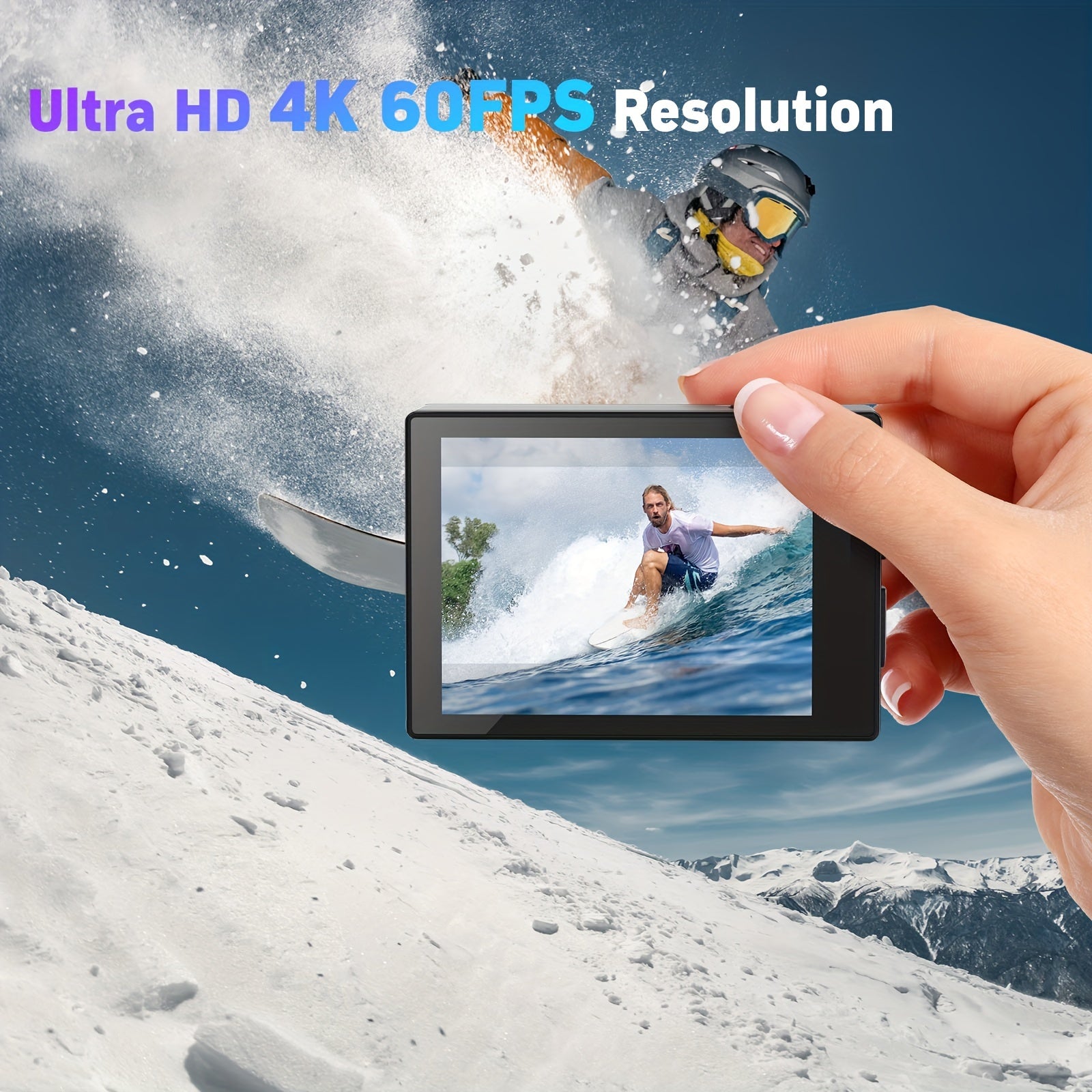 Speed 20 Action  4K 60FPS Underwater ,  Underwater 131ft, with Stabilization Wireless Remote, 5X Zoom, 170° Wide Angle