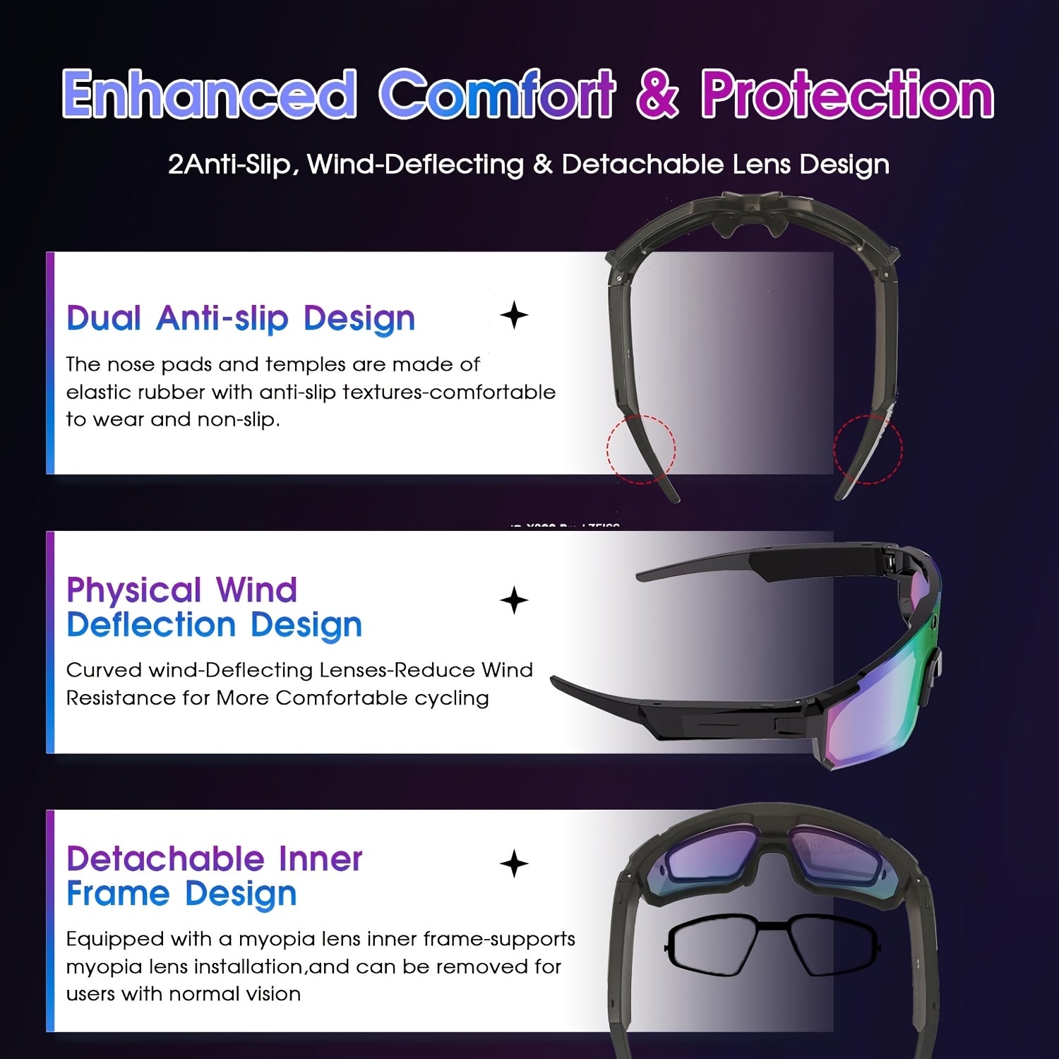 1 Camera Glasses for Men and Women | 8MP HD POV Photo\u002FVideo Recording with BT5.4, Built-in Storage, AI Smart Glasses for Sports, Baseball, |, TAC Lenses, TR Frame, Polarizer, Magnetic Charging