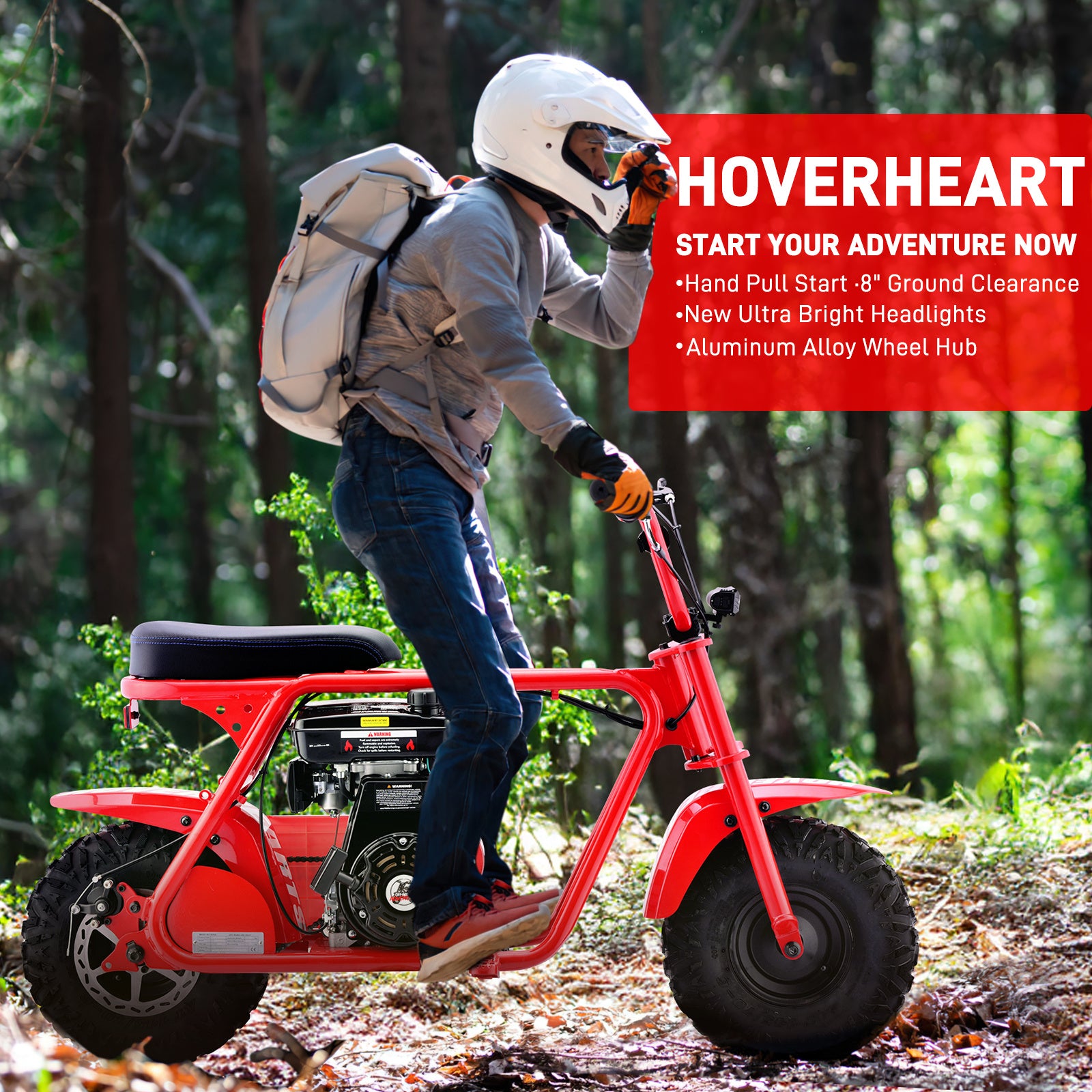 99cc youth mini dirt bike | Four-stroke gasoline-powered off-road motorcycle with a sturdy steel frame |gas-powered motocross for outdoor off-road ridingIdeal Halloween\u002FChristmas\u002FBirthday gift