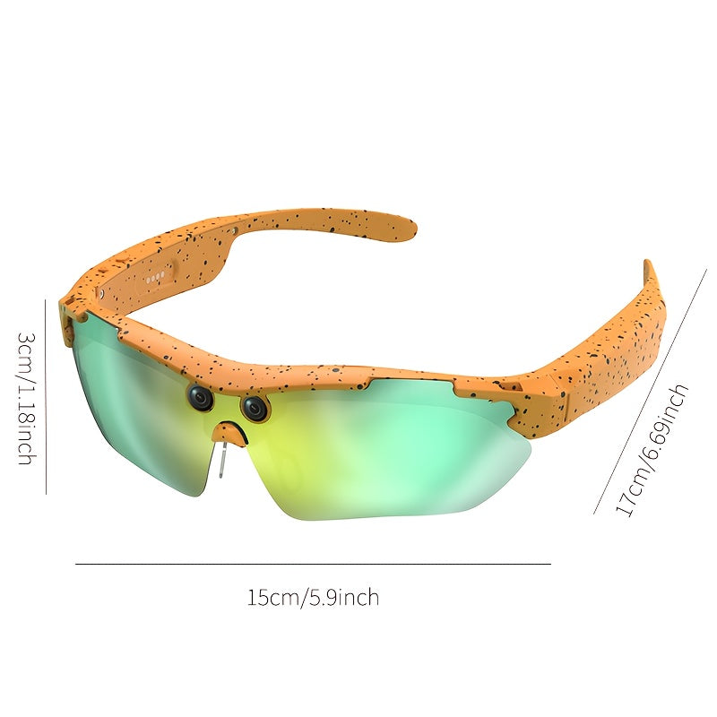 Brand New AI-powered Cycling Glasses with 8MP Ultra-high-definition Smart Vision, Perfect for Cycling, Driving, Hiking, Touring, Mountaineering, Adventure, Fishing, And Travel. Features Include A Built-in Microphone And Speaker, Voice Assistant