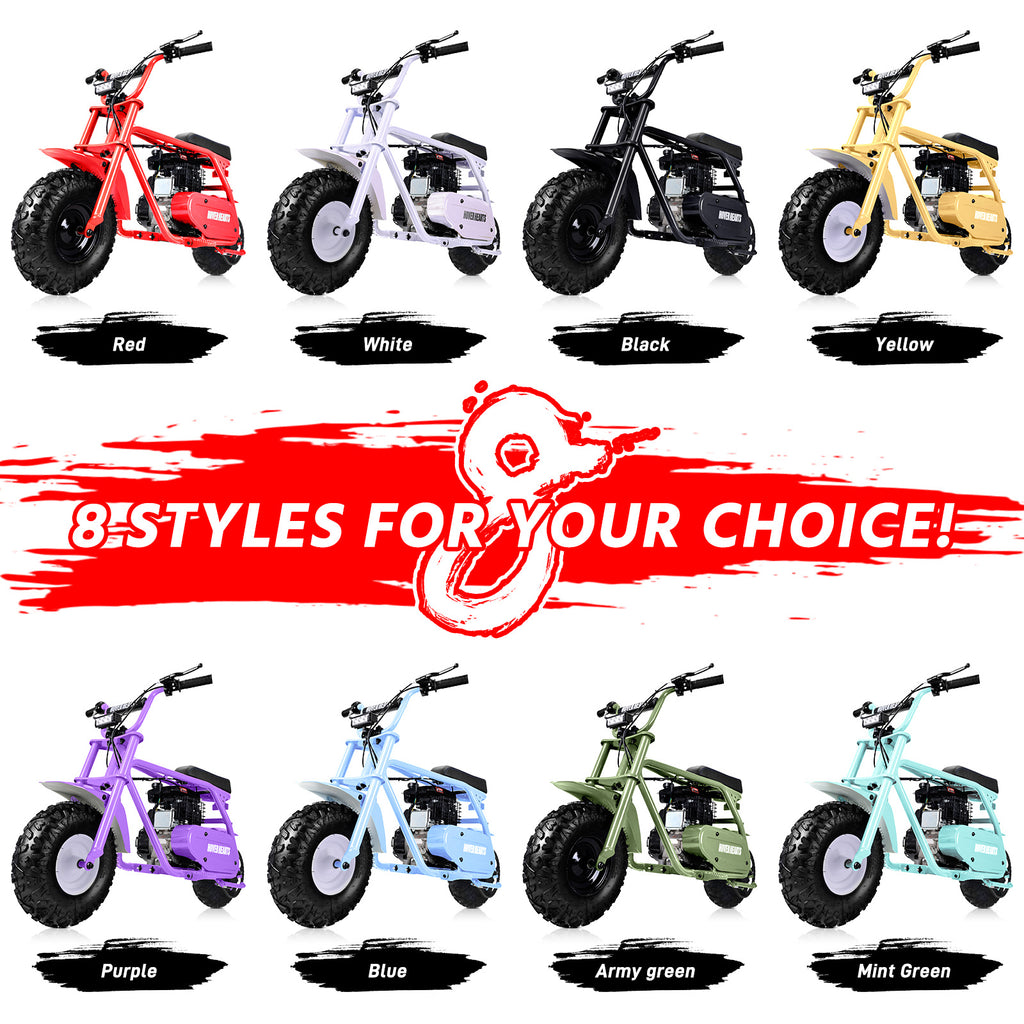 99cc youth mini dirt bike | Four-stroke gasoline-powered off-road motorcycle with a sturdy steel frame |gas-powered motocross for outdoor off-road ridingIdeal Halloween\u002FChristmas\u002FBirthday gift