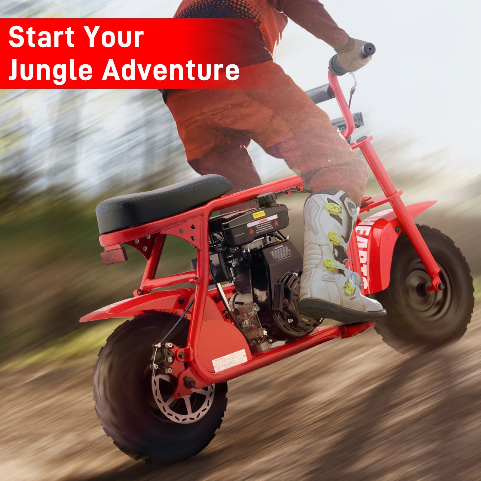 99cc youth mini dirt bike | Four-stroke gasoline-powered off-road motorcycle with a sturdy steel frame |gas-powered motocross for outdoor off-road ridingIdeal Halloween\u002FChristmas\u002FBirthday gift
