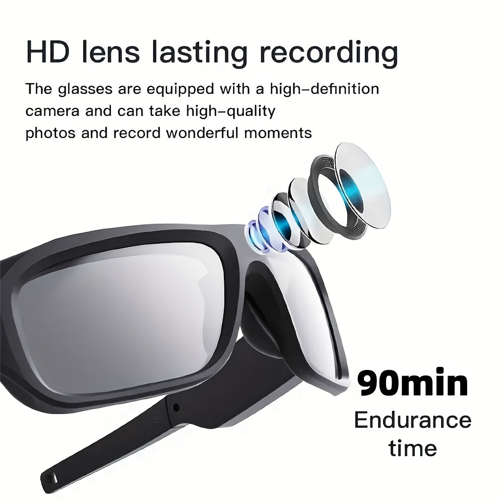 4K Smart Eyewear with Camera, Outdoor Video Glasses, Includes 64GB Memory Card, Ideal for Sports, Hiking, Biking, Traveling, And Driving
