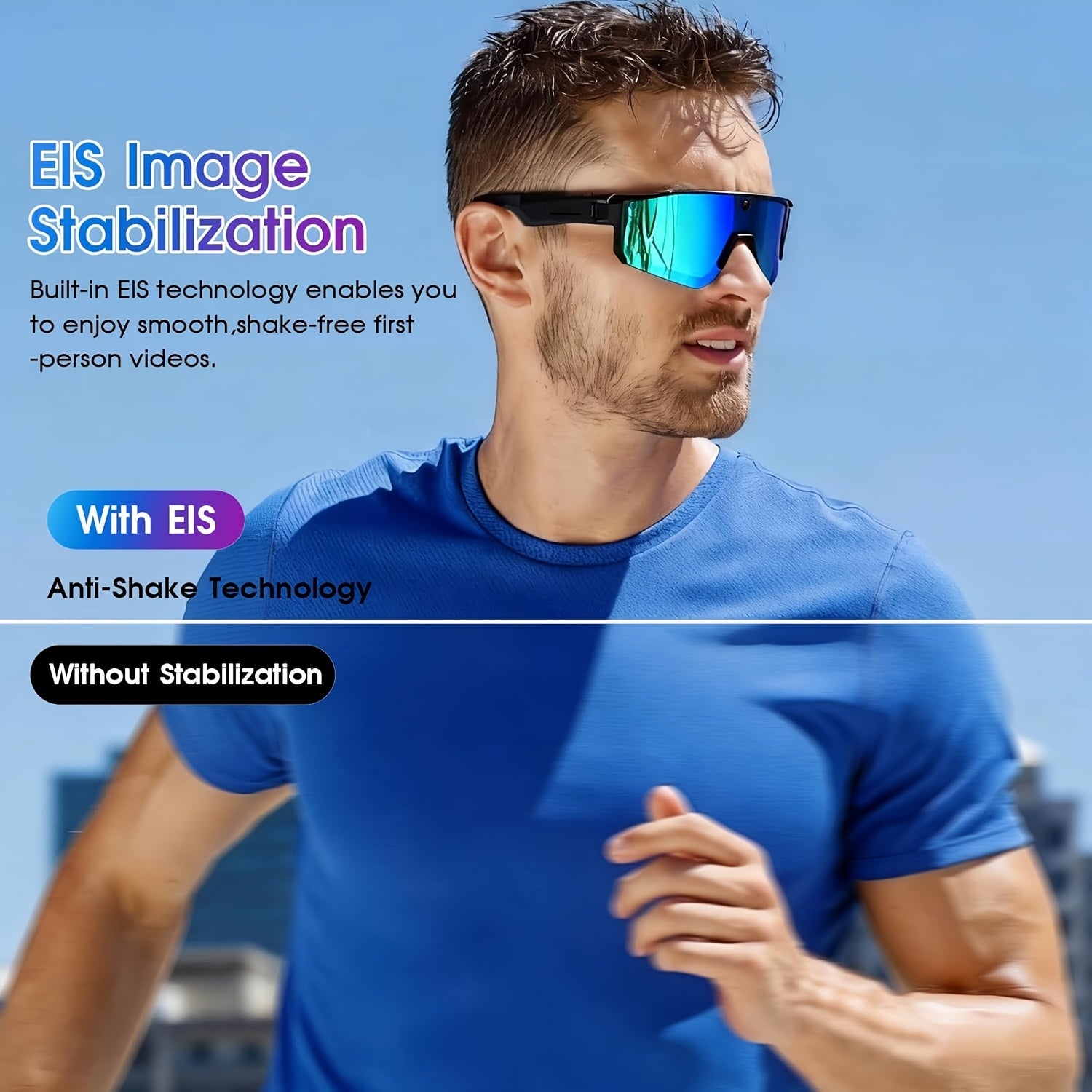 1 Camera Glasses for Men and Women | 8MP HD POV Photo\u002FVideo Recording with BT5.4, Built-in Storage, AI Smart Glasses for Sports, Baseball, |, TAC Lenses, TR Frame, Polarizer, Magnetic Charging