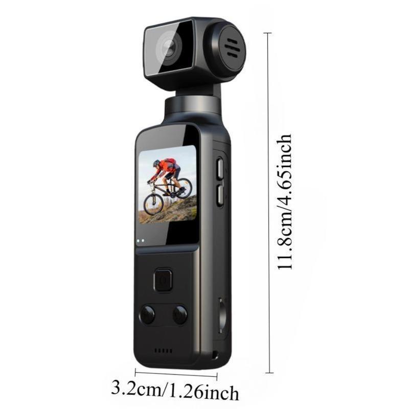 1pc 4K Action Camera, Camcorder, Live Camera, Pocket Camera 270 Degree Rotary Lens Portable Outdoor Cycling HD USB Rechargeable 270 Degree Rotary Camera, 1.33 \