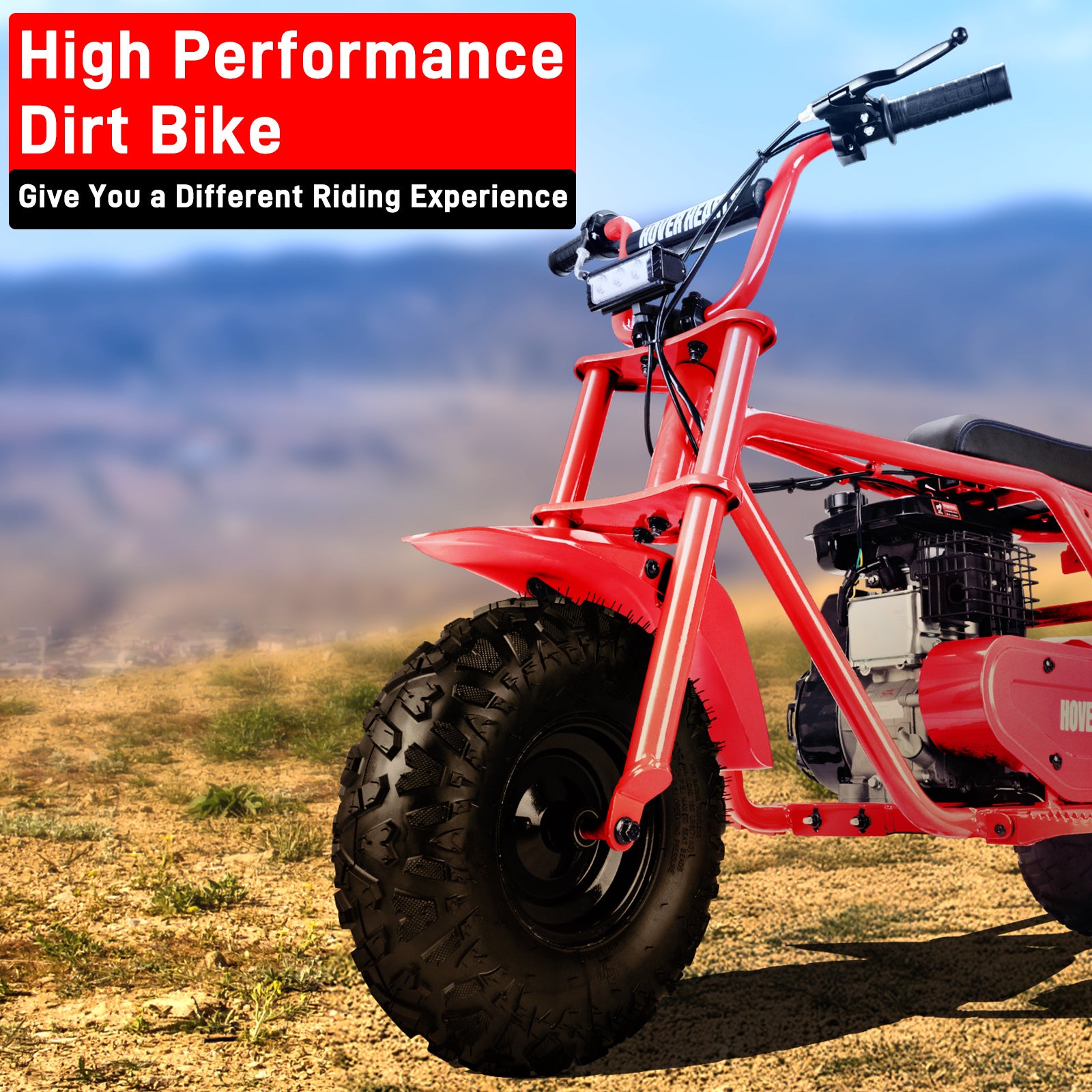 99cc youth mini dirt bike | Four-stroke gasoline-powered off-road motorcycle with a sturdy steel frame |gas-powered motocross for outdoor off-road ridingIdeal Halloween\u002FChristmas\u002FBirthday gift
