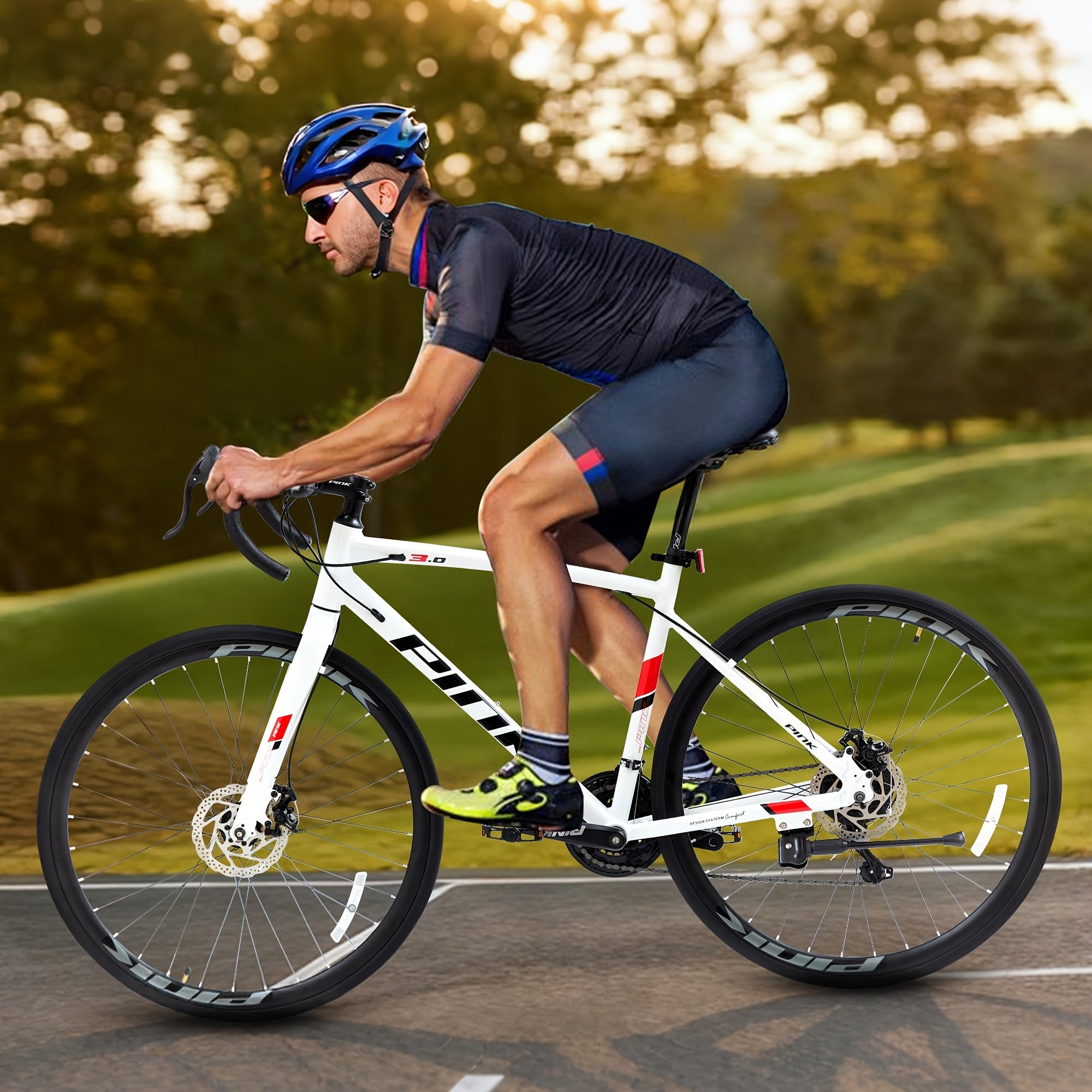 Kids Road Bike, 700C City Commuter Bicycle, 21 Speeds Shimano Drivetrain Sport Racing Bike, Light Weight Aluminum Frame, Urban Street Bike for Boys Grils Bicycle