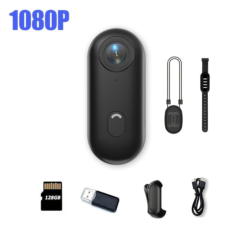 Mini WIFI Action Camera in 1080P\u002F4K UHD with 32&128GB Storage Options, Designed for Portability. This Wearable Video Recorder Comes with a Magnetic Lanyard, Helmet Mount, And Is Suitable for Biking, Motorcycling, Pet Activities, And Vlogging