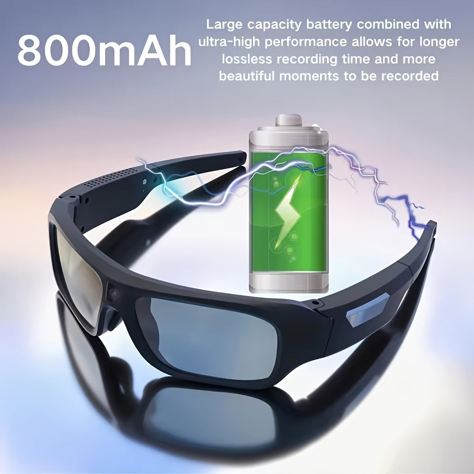 4K Smart Eyewear with Camera, Outdoor Video Glasses, Includes 64GB Memory Card, Ideal for Sports, Hiking, Biking, Traveling, And Driving