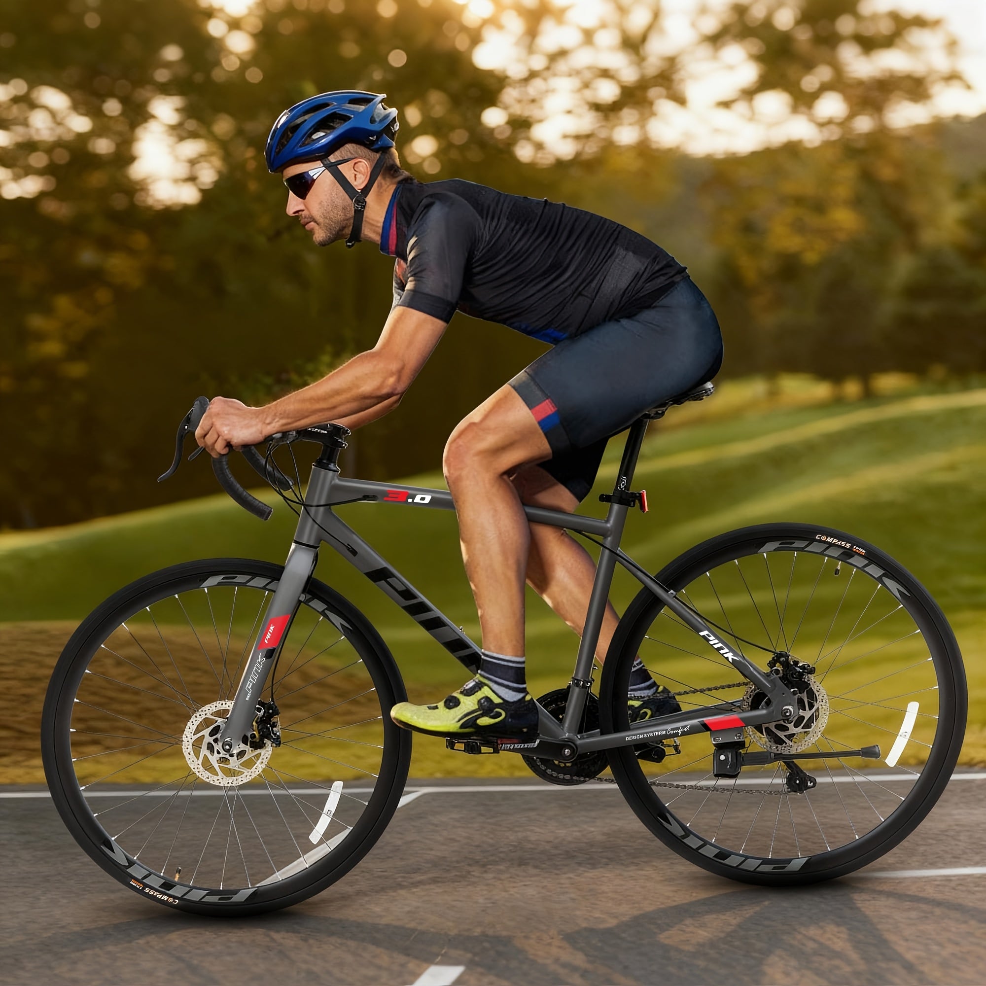 Kids Road Bike, 700C City Commuter Bicycle, 21 Speeds Shimano Drivetrain Sport Racing Bike, Light Weight Aluminum Frame, Urban Street Bike for Boys Grils Bicycle