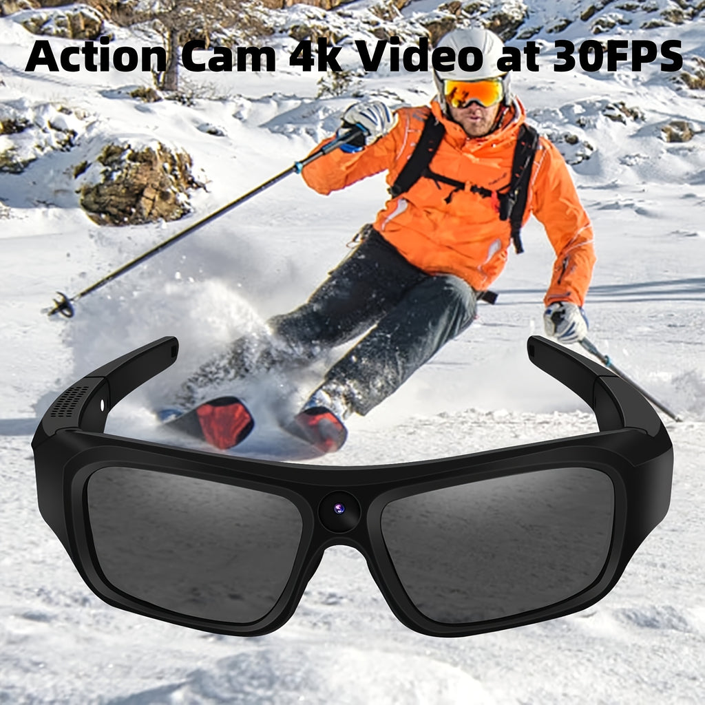 4K Smart Eyewear with Camera, Outdoor Video Glasses, Includes 64GB Memory Card, Ideal for Sports, Hiking, Biking, Traveling, And Driving