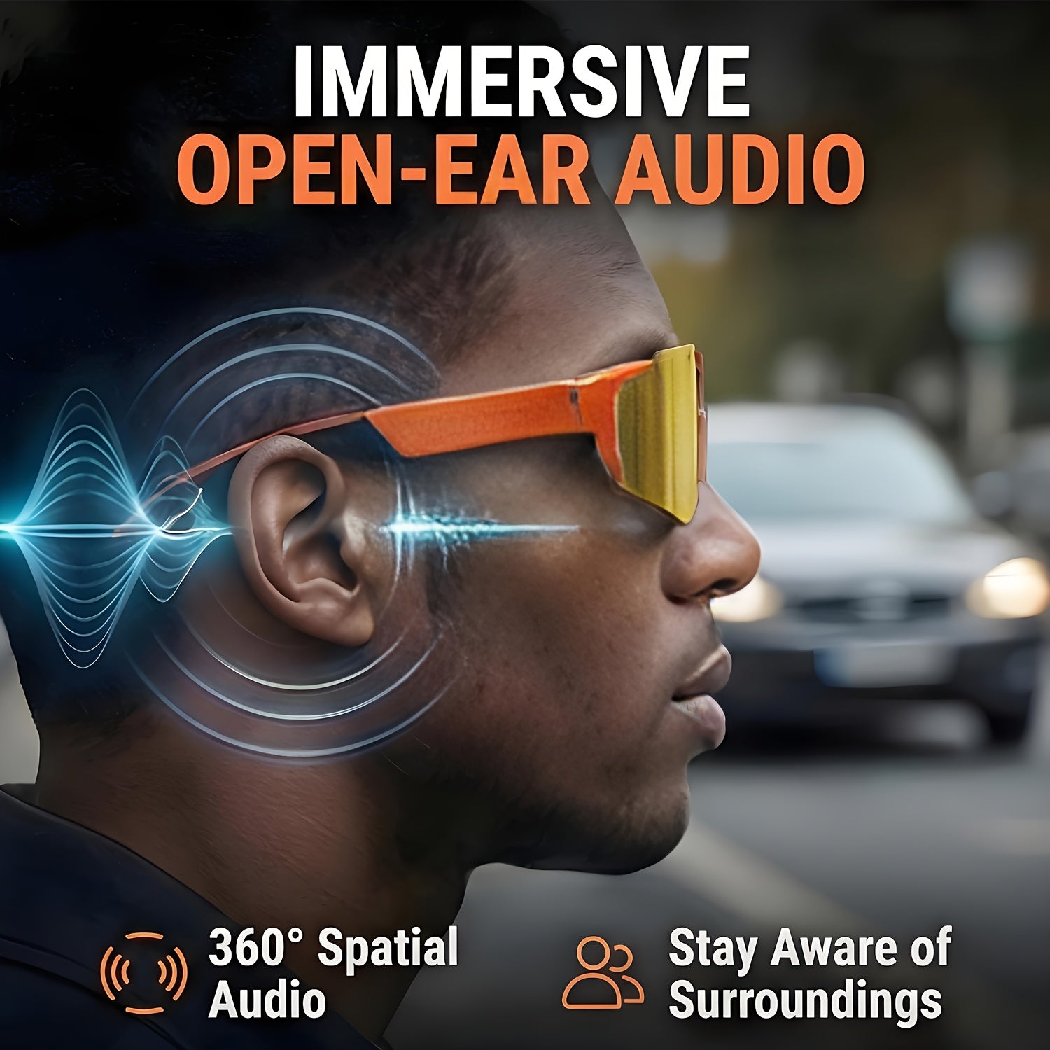 Smart Glasses Equipped with an AI Sports Camera Featuring EIS And Gyroscopic Stabilization, Polarized Lenses for Cycling, Dual Microphones for Noise Reduction, 4GB of RAM, AI Glasses Powered by Chatgpt