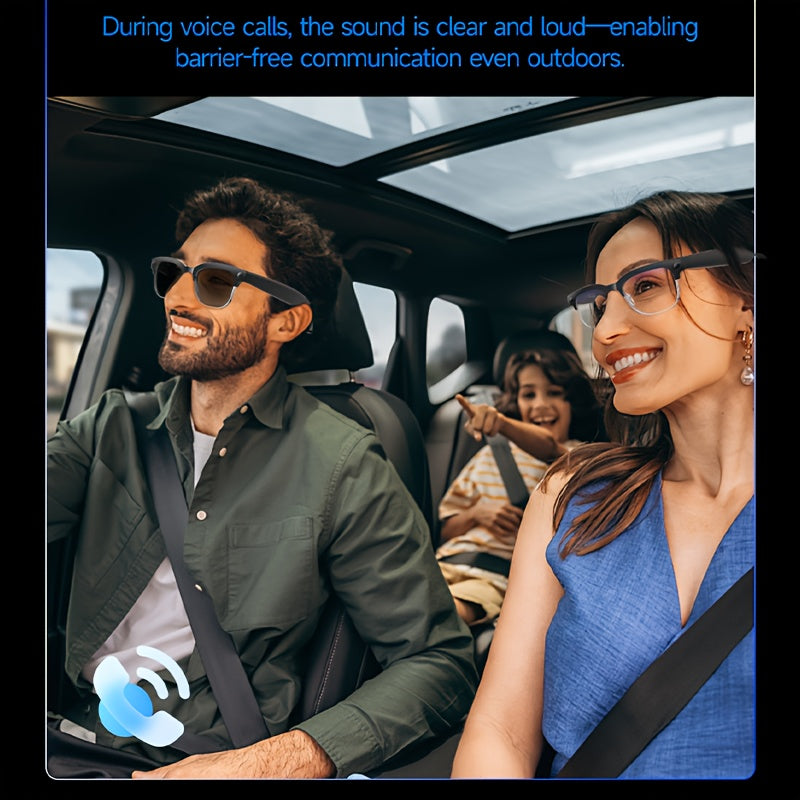 Valentine'S Day Present: Half-Rimmed 4K Camera Glasses Featuring AI Smart Technology for Real-Time Translation And Object Recognition, Open-Ear Audio, a Lightweight Design, And a Battery Life of Up to 8 Hours, Perfect for Outdoor Cycling, Work