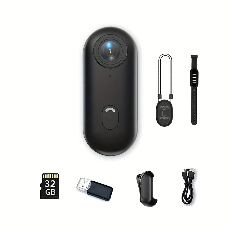 Mini WIFI Action Camera in 1080P\u002F4K UHD with 32&128GB Storage Options, Designed for Portability. This Wearable Video Recorder Comes with a Magnetic Lanyard, Helmet Mount, And Is Suitable for Biking, Motorcycling, Pet Activities, And Vlogging