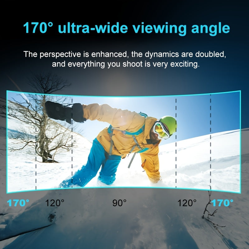 4K\u002F60FPS & 5K30FPS Action Camera with Dual Screen, High Quality Underwater Shooting, EIS Anti-Shake Stabilization, 170° Wide Angle, 5X Zoom, WiFi FPV for Helmet\u002FCamera, for bike\u002FVlogging\u002FTravel\u002FSurfing (-)